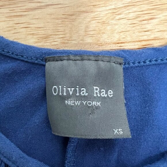 Olivia Rae Halter Round Hem Maxi Shift Dress Blue Womens Size XS - Picture 8 of 9